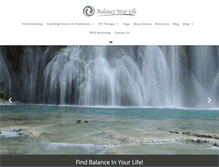 Tablet Screenshot of findbalanceinyourlife.com